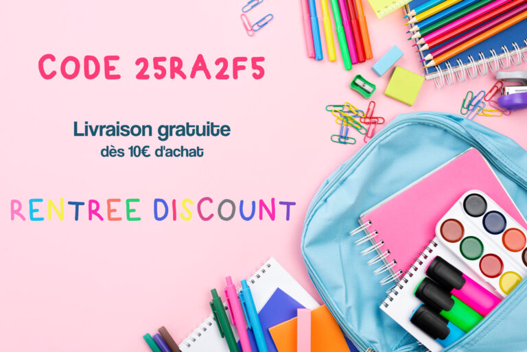 code promo pour commander sur le site rentrée discount avec les frais de port gratuits 25RA2F5